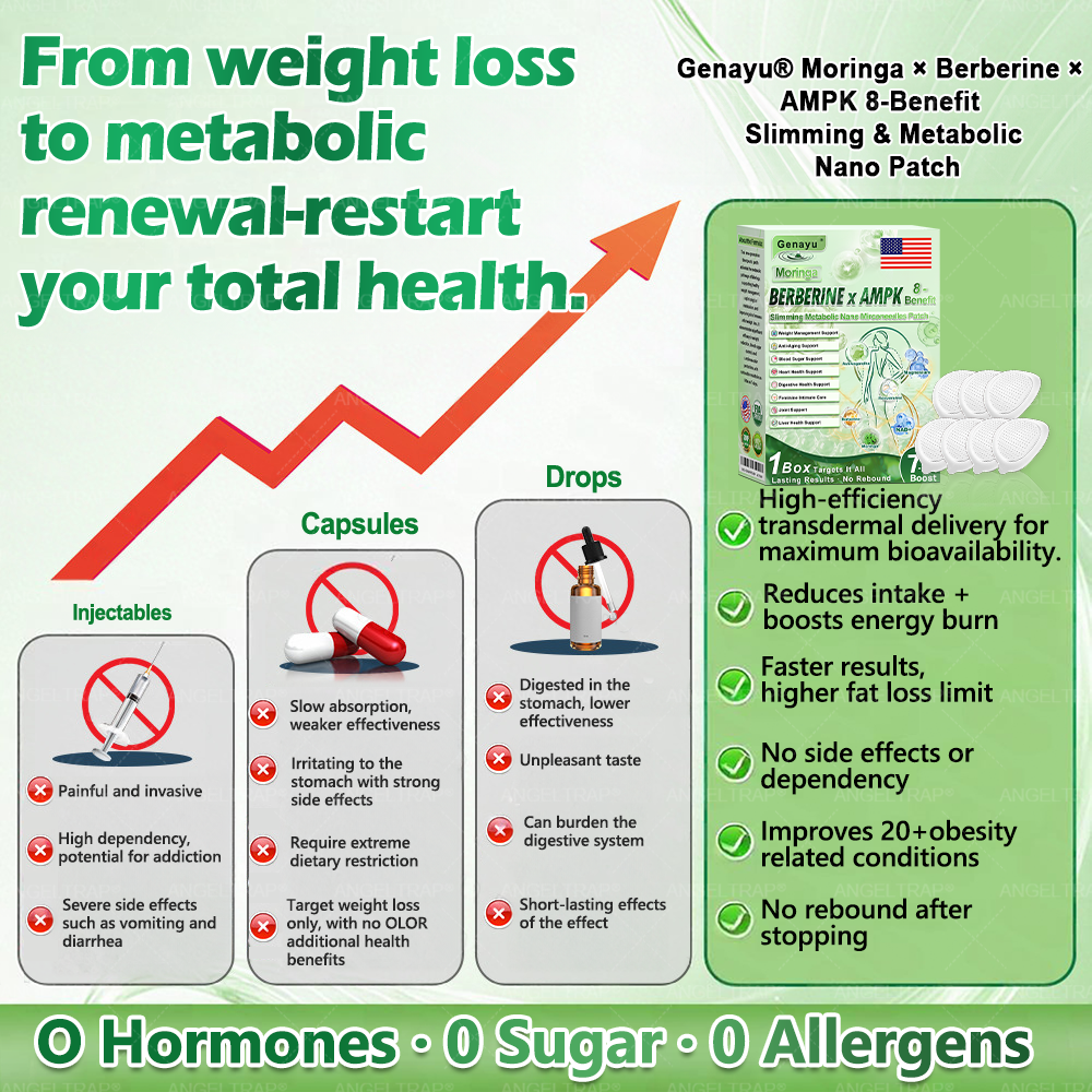𝐆𝐞𝐧𝐚𝐲𝐮® 𝐌𝐨𝐫𝐢𝐧𝐠𝐚 × 𝐁𝐞𝐫𝐛𝐞𝐫𝐢𝐧𝐞 × 𝐀𝐌𝐏𝐊 𝟖-𝐁𝐞𝐧𝐞𝐟𝐢𝐭 𝐒𝐥𝐢𝐦𝐦𝐢𝐧𝐠 & 𝐌𝐞𝐭𝐚𝐛𝐨𝐥𝐢𝐜 𝐍𝐚𝐧𝐨 𝐌𝐢𝐜𝐫𝐨𝐧𝐞𝐞𝐝𝐥𝐞 𝐏𝐚𝐭𝐜𝐡🇺🇸(𝐉𝐮𝐬𝐭 𝐨𝐧𝐜𝐞 𝐚 𝐝𝐚𝐲, 𝐯𝐢𝐬𝐢𝐛𝐥𝐞 𝐜𝐡𝐚𝐧𝐠𝐞𝐬 𝐢𝐧 𝟕 𝐝𝐚𝐲𝐬） ✅ 𝐅𝐨𝐫 𝐨𝐛𝐞𝐬𝐢𝐭𝐲, 𝐋𝐨𝐨𝐬𝐞 𝐒𝐤𝐢𝐧,𝐝𝐢𝐚𝐛𝐞𝐭𝐞𝐬, 𝐬𝐥𝐞𝐞𝐩 𝐚𝐩𝐧𝐞𝐚, 𝐣𝐨𝐢𝐧𝐭 𝐢𝐬𝐬𝐮𝐞𝐬, 𝐚𝐧𝐝 𝐦𝐨𝐫𝐞 💥💥